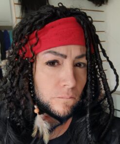 PIRATA JACK SPAROW COR PRETO PERUCA SINTÉTICA - 7895828607721 HALLOWEEN (32)