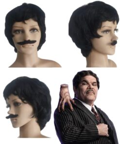 GOMEZ ADAMS + BIGODE PERUCA SINTÉTICA - 7895012986069 HALLOWEEN (39)