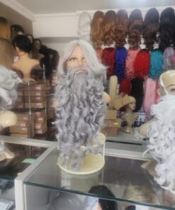 INDISPONIVEL sob encomenda PAPAI NOEL B PERUCA CINZA + BARBA COM BIGODE – (34) - 7892545340320