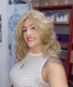 sob encomenda PERUCA SINTÉTICA OLIVIA NEWTON JOHN ANOS 80 - 7894376530284