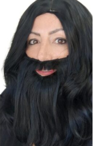 JESUS PERUCA SINTÉTICA COM BARBA - 7891518517646