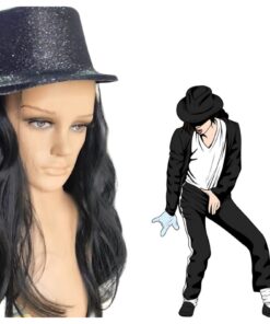 MICHAEL JACKSON PERUCA PRETA + CHAPEU - 7892924917488