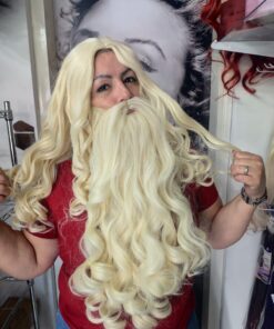 PAPAI NOEL A PERUCA LOIRO + BARBA COM BIGODE - 7893458685423 (34)