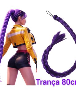 1 a TRANÇA 80 CM - KPOP - ROXO - SINTÉTICA - 7899526307877